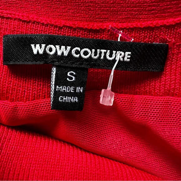 NWOT WOW Couture Red Bandage Bodycon Dress Size S - Picture 6 of 8